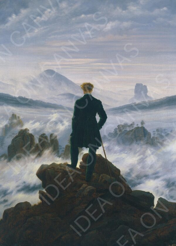 Viandante sul mare di nebbia - Caspar David Friedrich