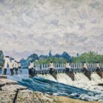 Molesey Weir, Hampton Court - Alfred Sisley