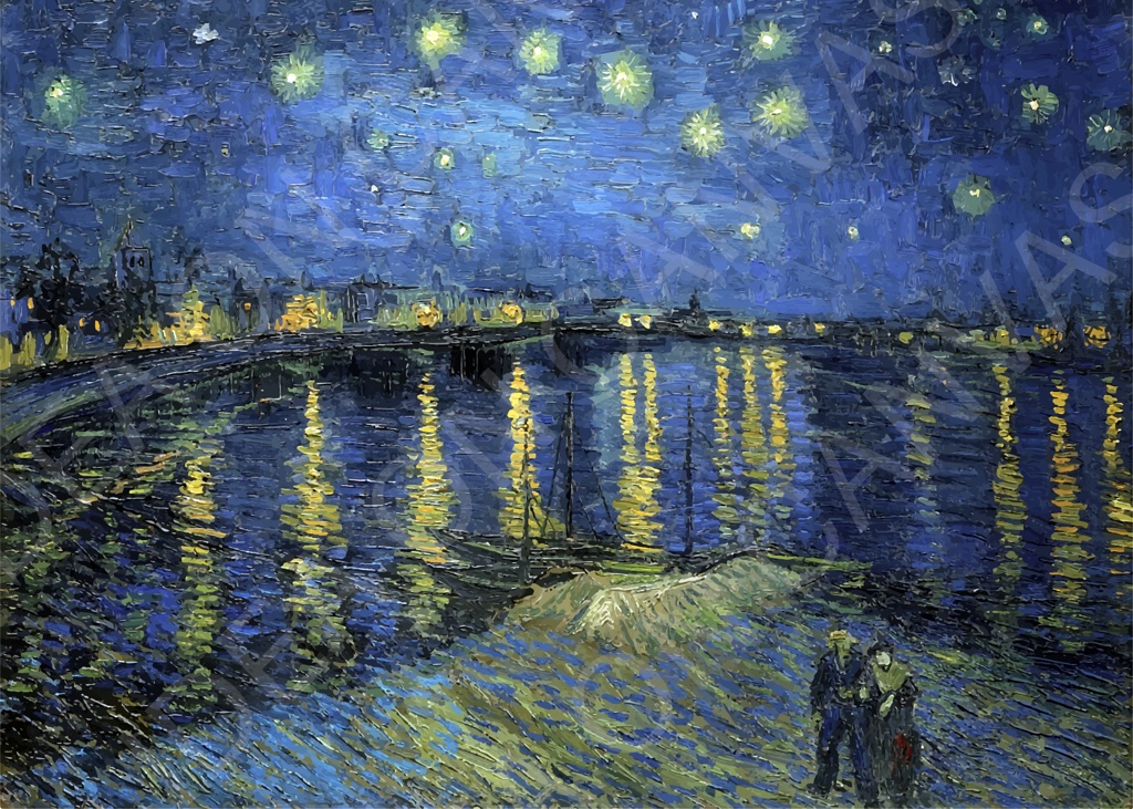 Van_Gogh_Notte_Stellata_sul_Rodano.jpg Notte stellata sul Rodano - Vincent van Gogh