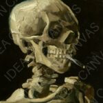 Teschio che fuma una sigaretta - Vincent van Gogh