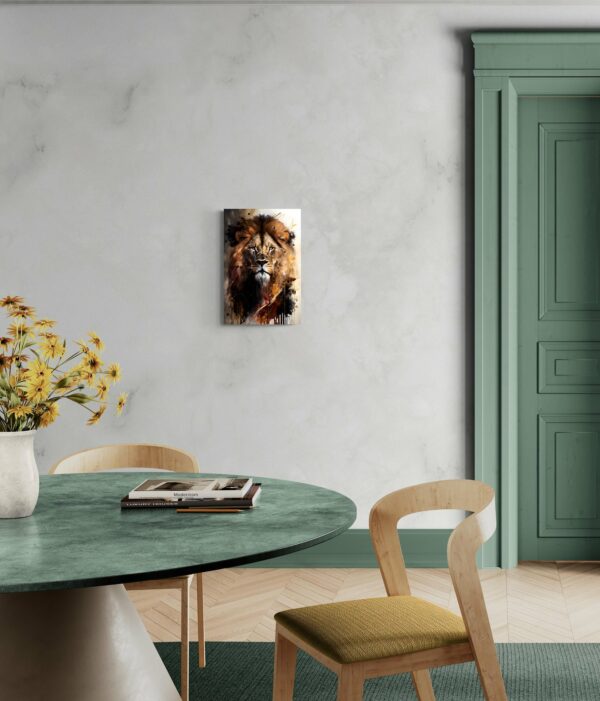 Lion on Canvas: Un Capolavoro Felino -