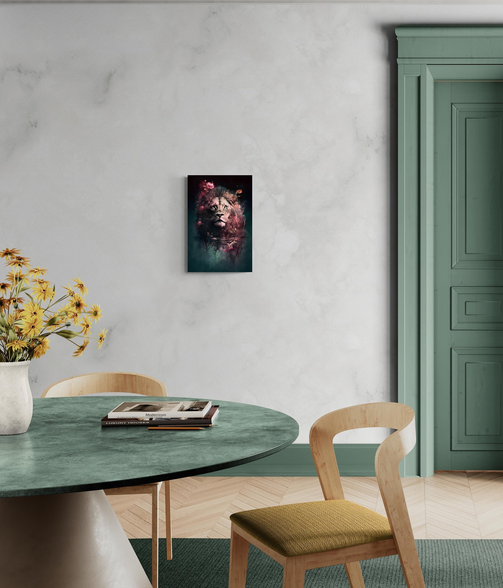 scena-1-40x60-senza-lion-rose.jpg Lion Rose: Un Incontro di Forza e Bellezza -