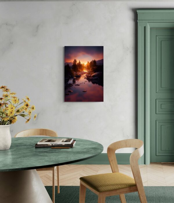 Fiume al tramonto -