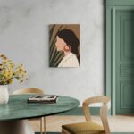 Profilo di donna 2: un'illustrazione elegante e minimalista -