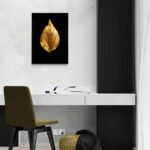 Foglia su nero -