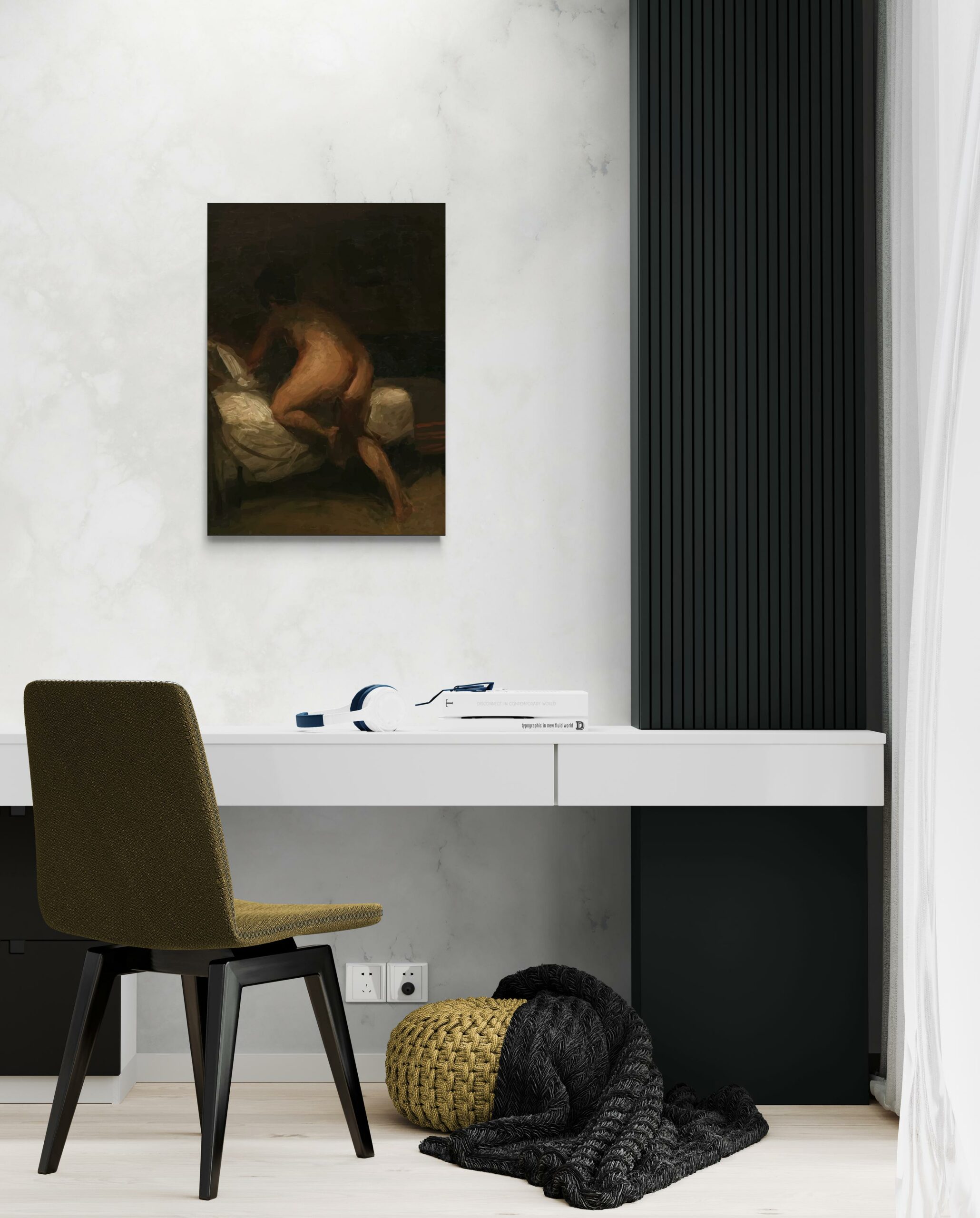 scena-2-50x70-senza-hopper-nudo-che-sale-sul-letto.jpg Nudo che Sale sul Letto - Edward Hopper