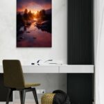 Fiume al tramonto -
