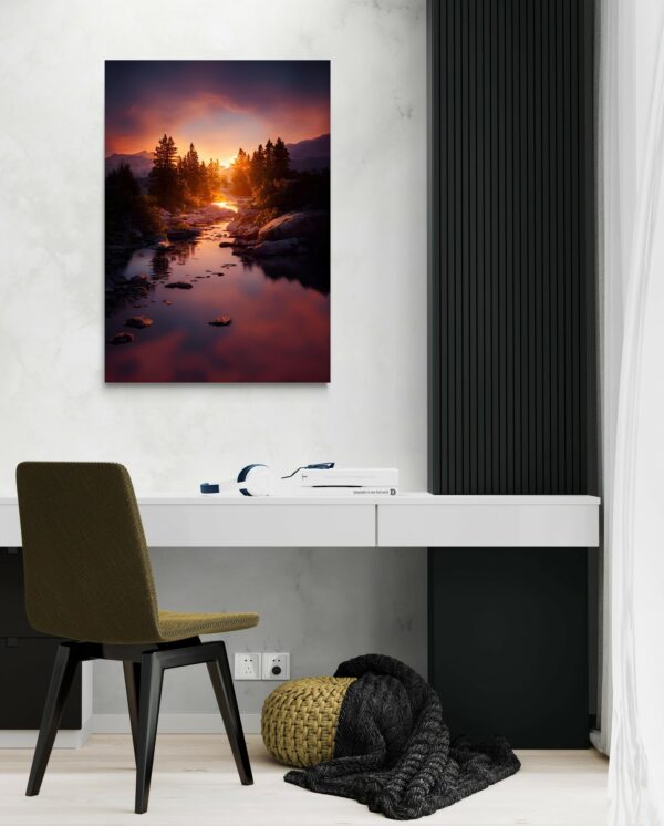 Fiume al tramonto -