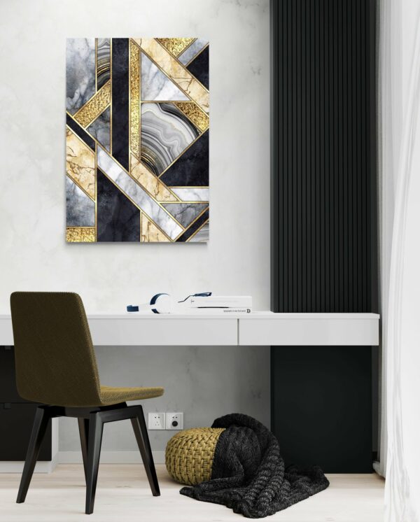 Geometrie su Marmo: Un'Armonia di Design e Stile -