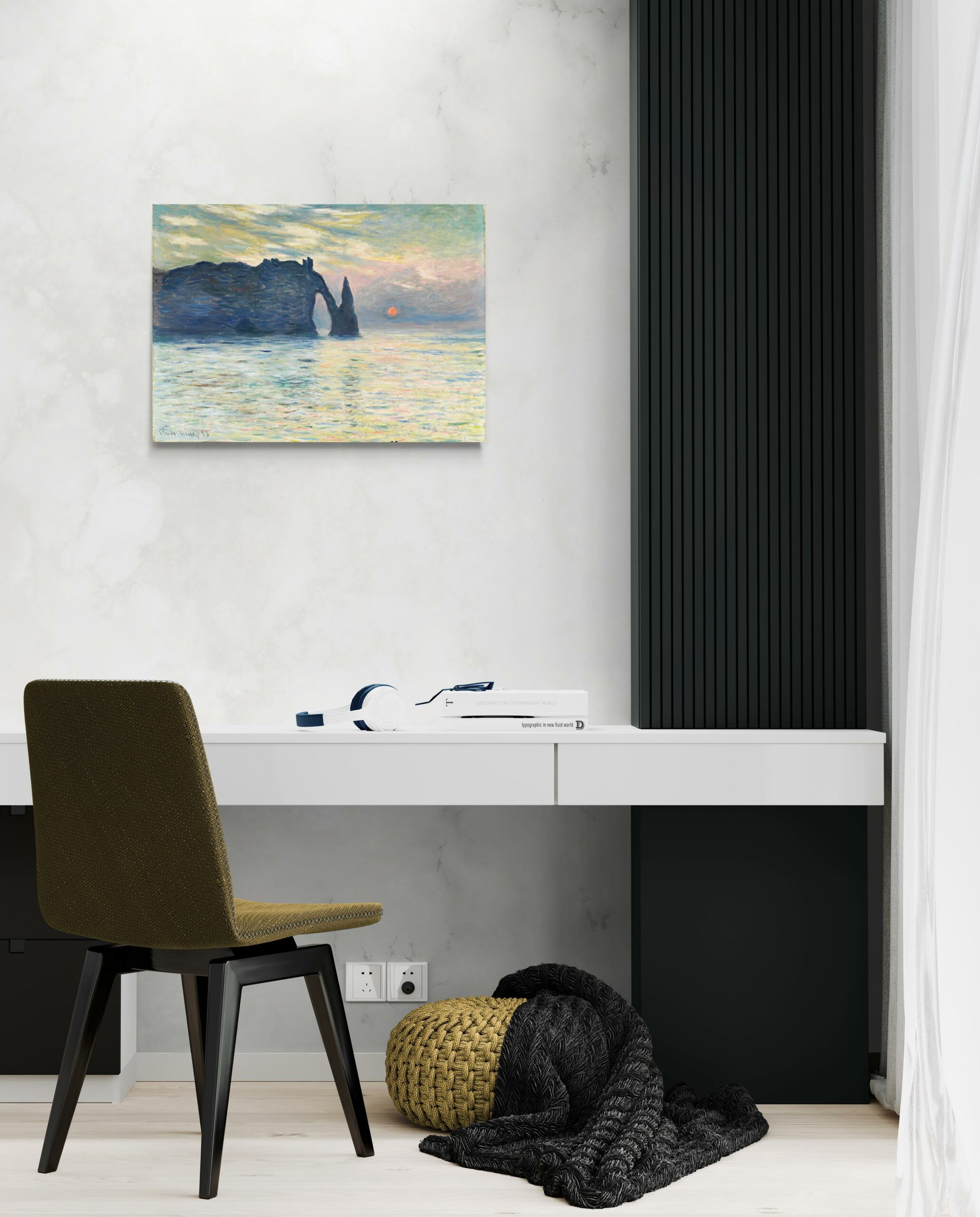 Scogliera a Etretat - Claude Monet