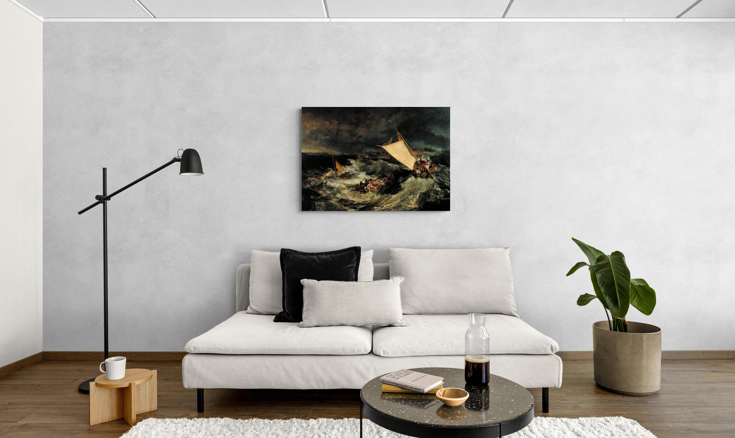 scena-3-100x70-senza-turner-il-naufragio.jpg Il naufragio. Barche da pesca che tentano di salvare l'equipaggio - William Turner