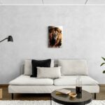 Lion on Canvas: Un Capolavoro Felino -
