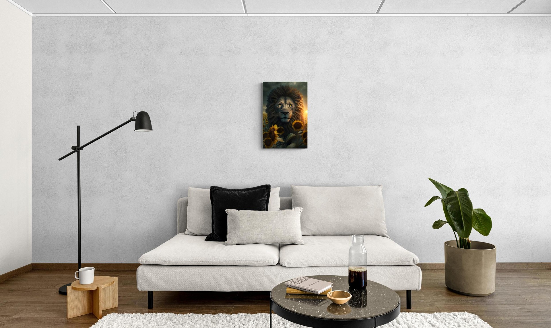 scena-3-40x60-senza-sun-lion.jpg Sun Lion - L'Immagine di un Leone tra i Girasoli -