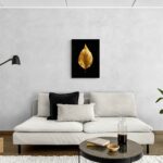 Foglia su nero -