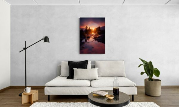 Fiume al tramonto -