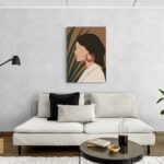 Profilo di donna 2: un'illustrazione elegante e minimalista -