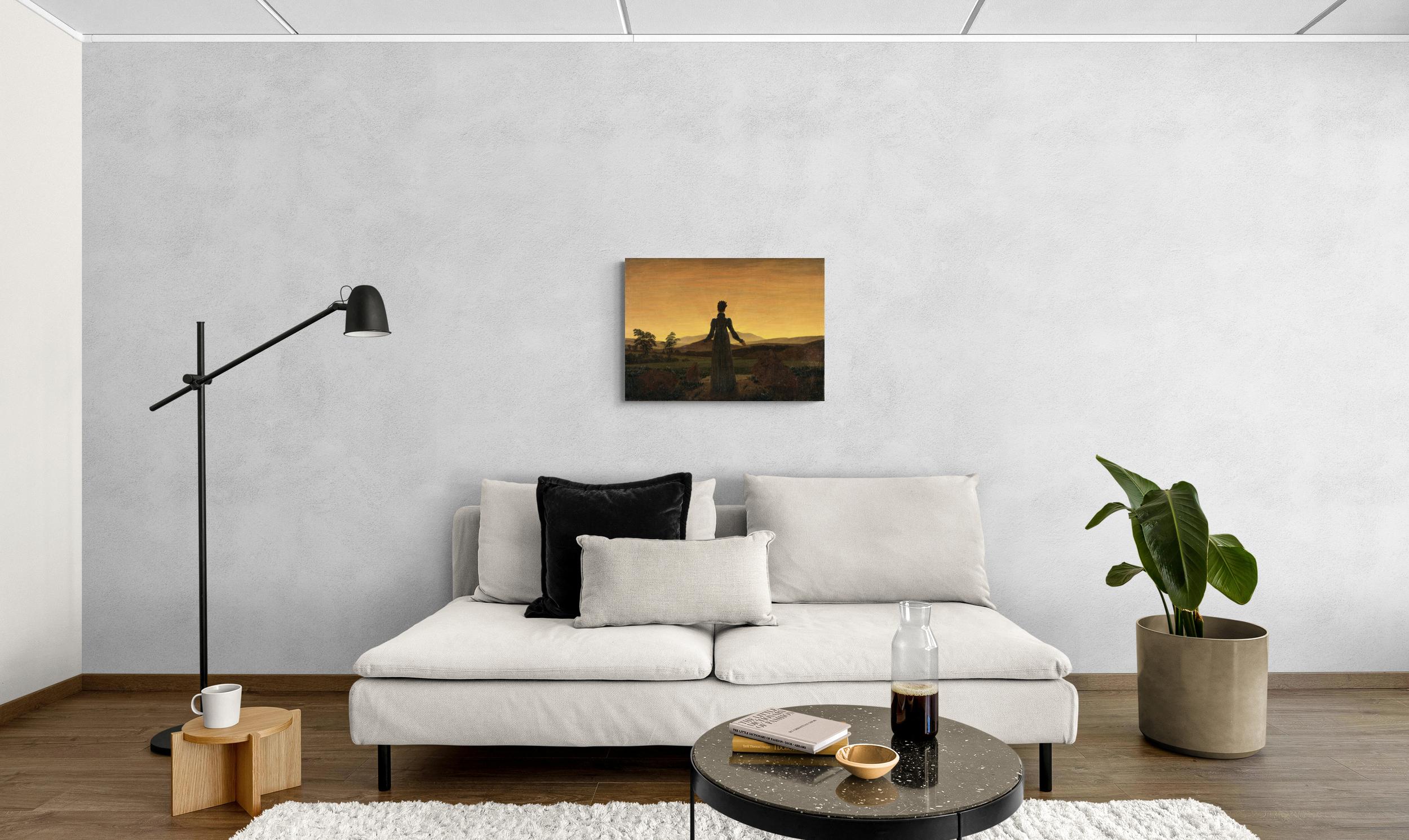 scena-3-70x50-senza-friedrich-donna-al-tramonto-del-sole.jpg Donna al tramonto del Sole - Caspar David Friedrich