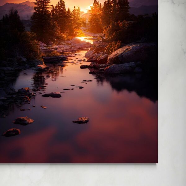 Fiume al tramonto -