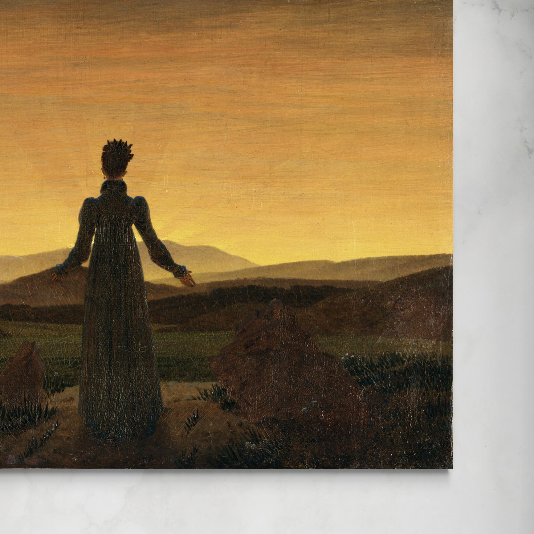senza-friedrich-donna-al-tramonto-del-sole.jpg Donna al tramonto del Sole - Caspar David Friedrich