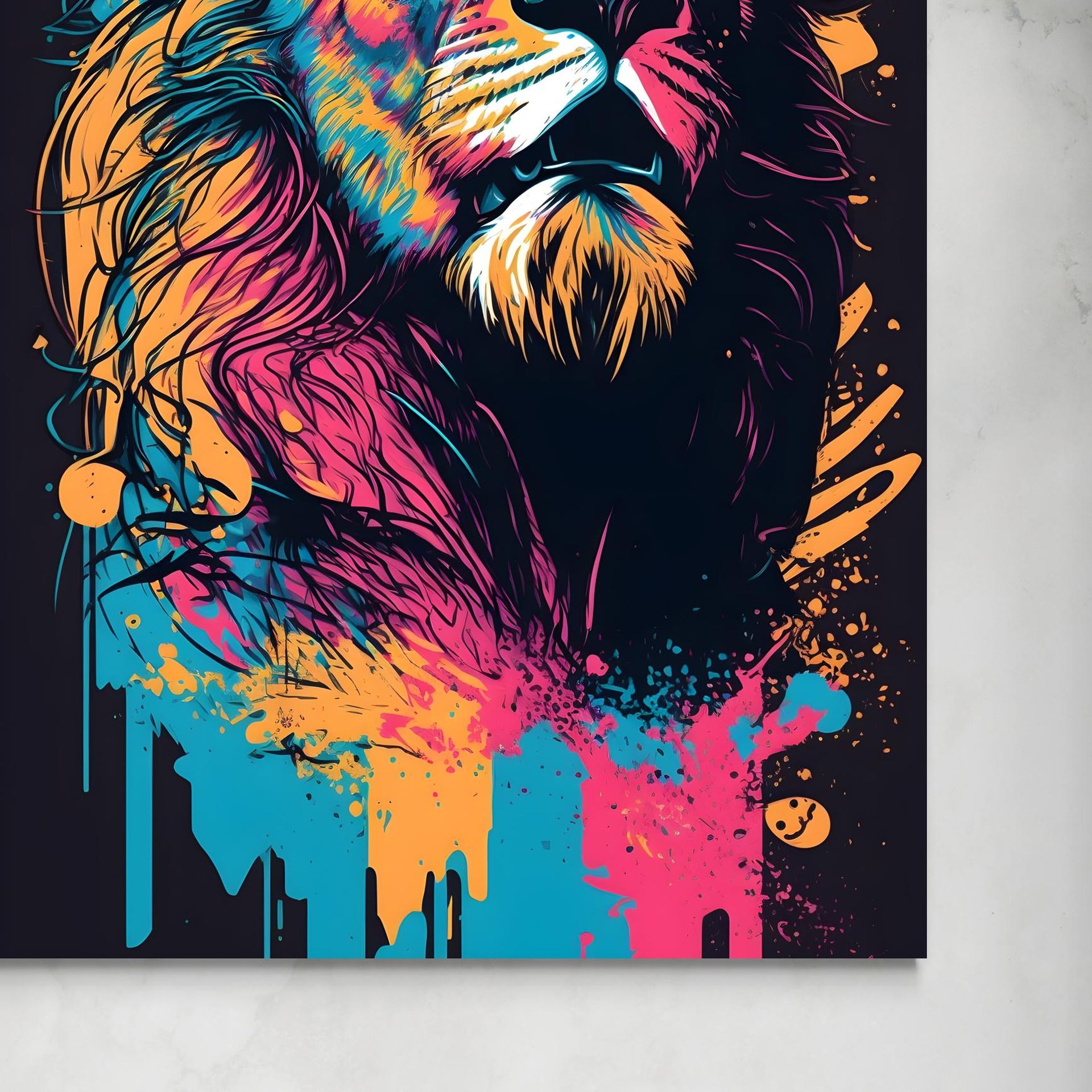 senza-lion-on-colours.jpg Lion On Colours -
