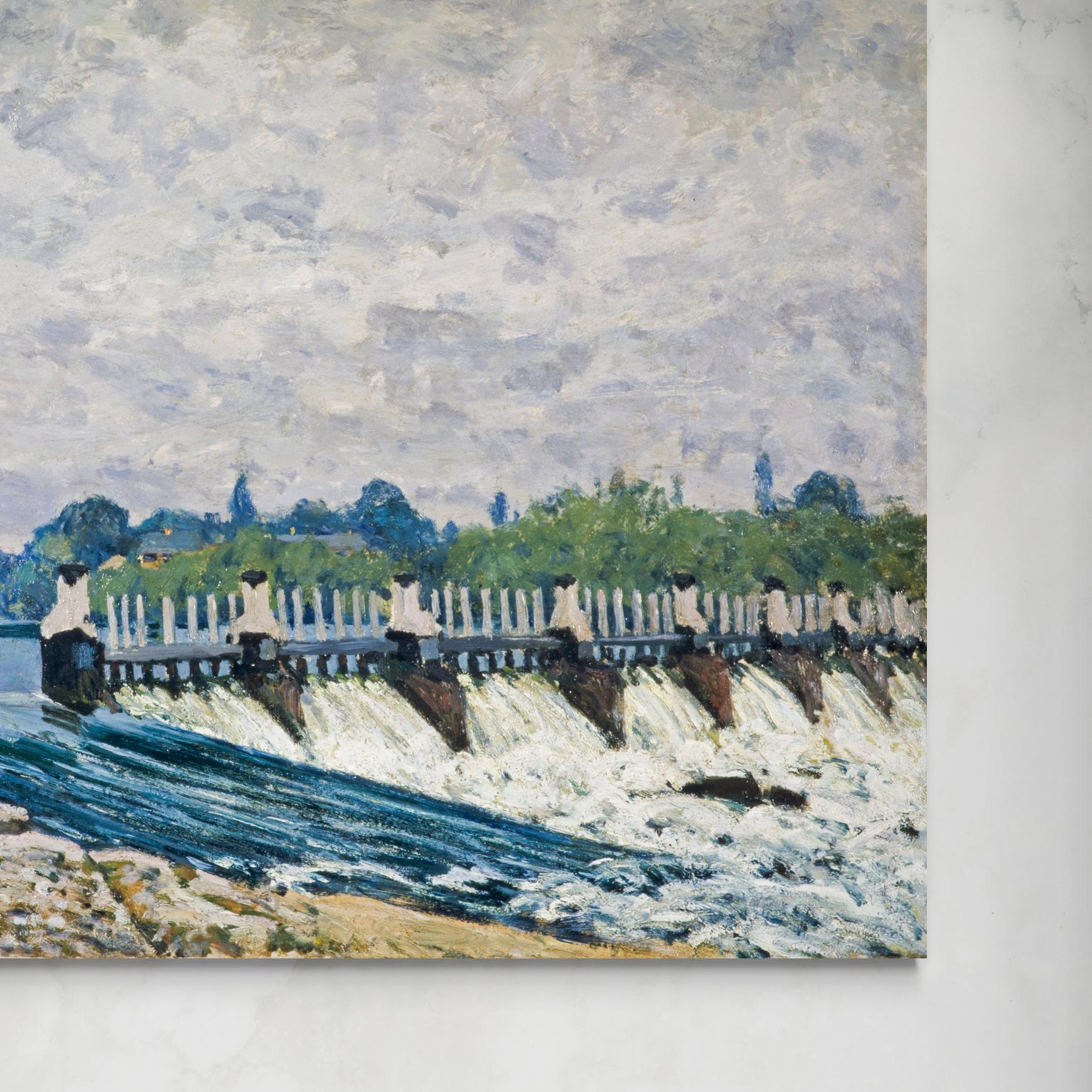 Molesey Weir, Hampton Court - Alfred Sisley