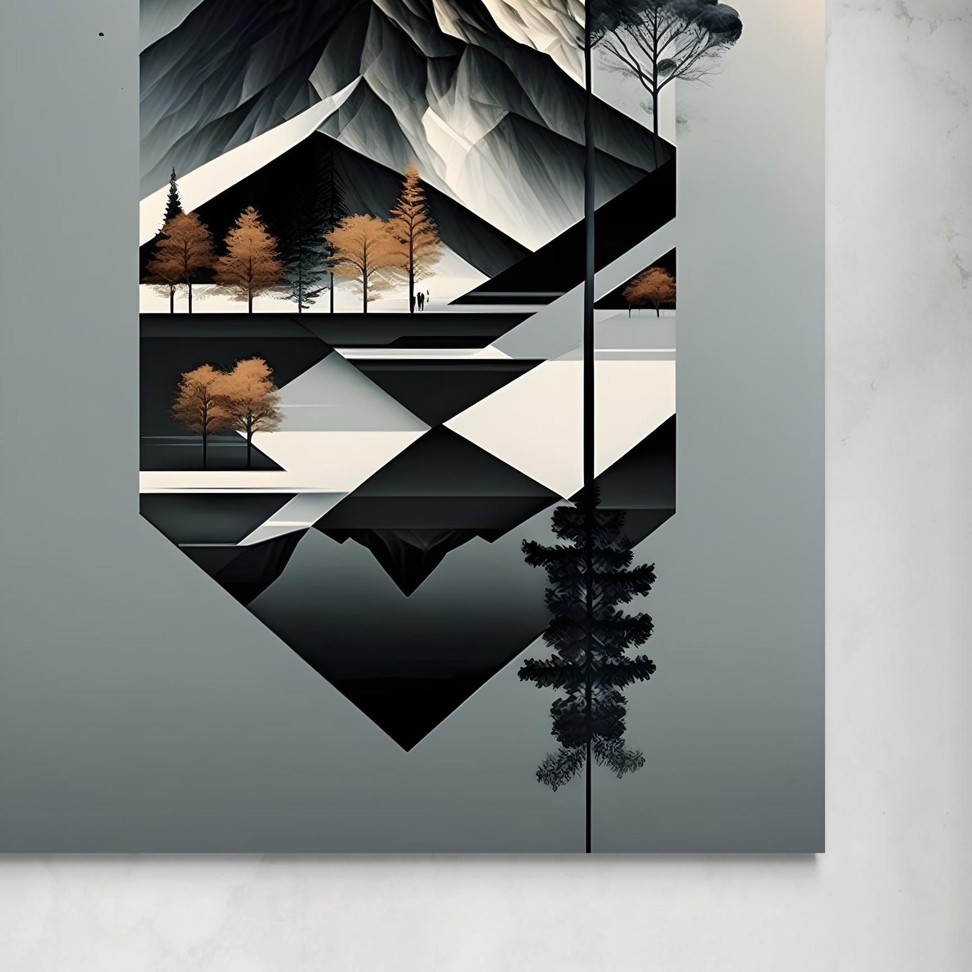 senza-paesaggio-su-lago.jpg Paesaggio su Lago: Un'Opera Astratta di Bellezza Naturale -