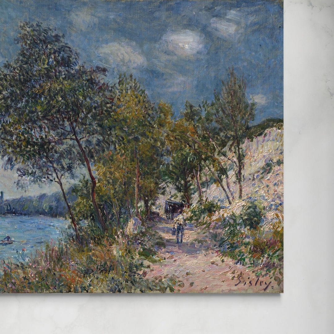 Le cave di pietra a Veneux al sole - Alfred Sisley Alfred Sisley senza