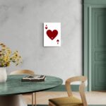 Cuore Asso: Simbolo di Amore e Fortuna scena-1-50x70-senza