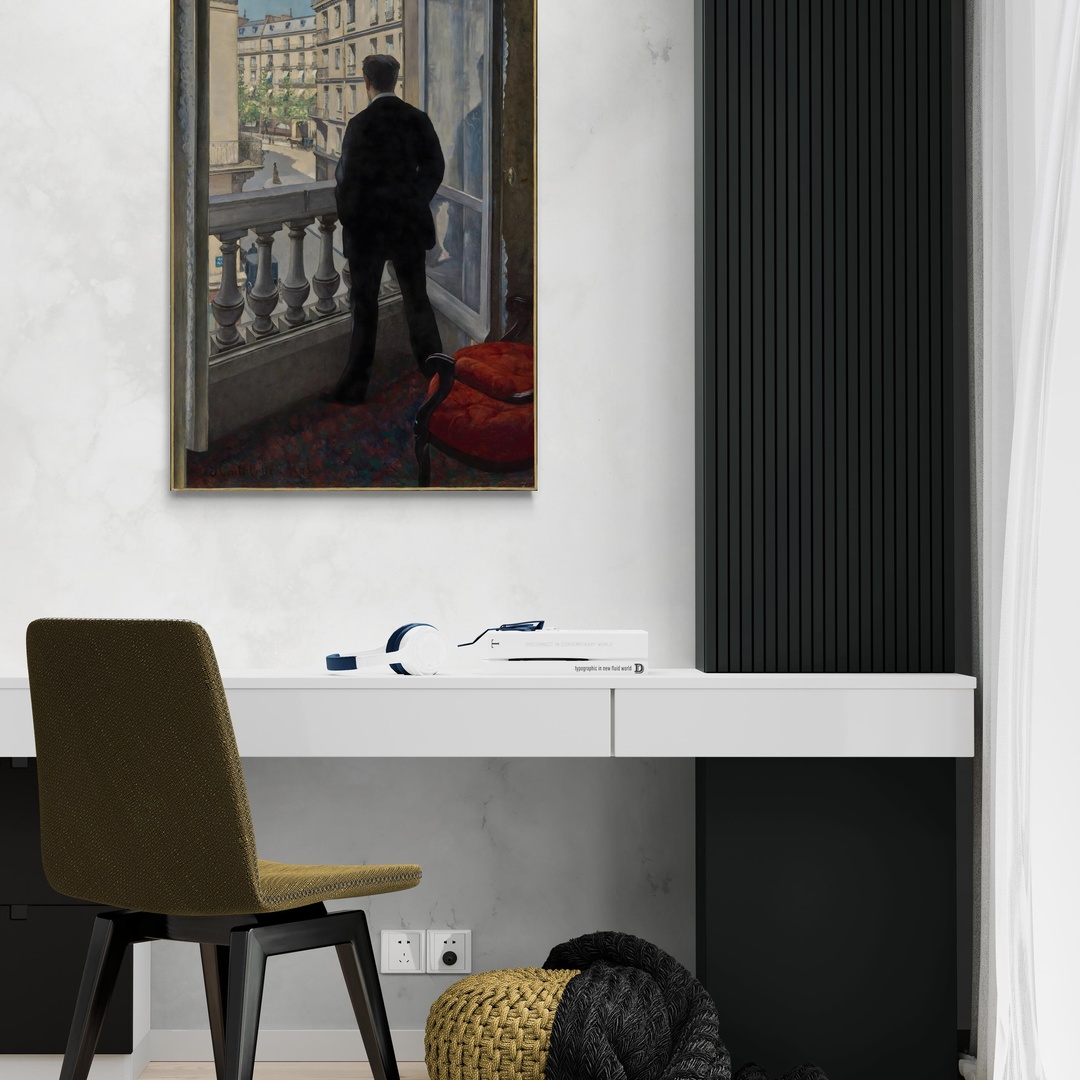 Giovane uomo alla finestra - Gustave Caillebotte Gustave Caillebotte scena-2-70x100-senza