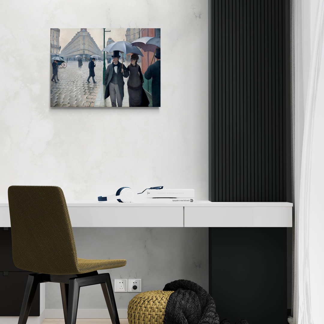 Strade di Parigi in un giorno di pioggia - Gustave Caillebotte Gustave Caillebotte scena-2-70x50-senza