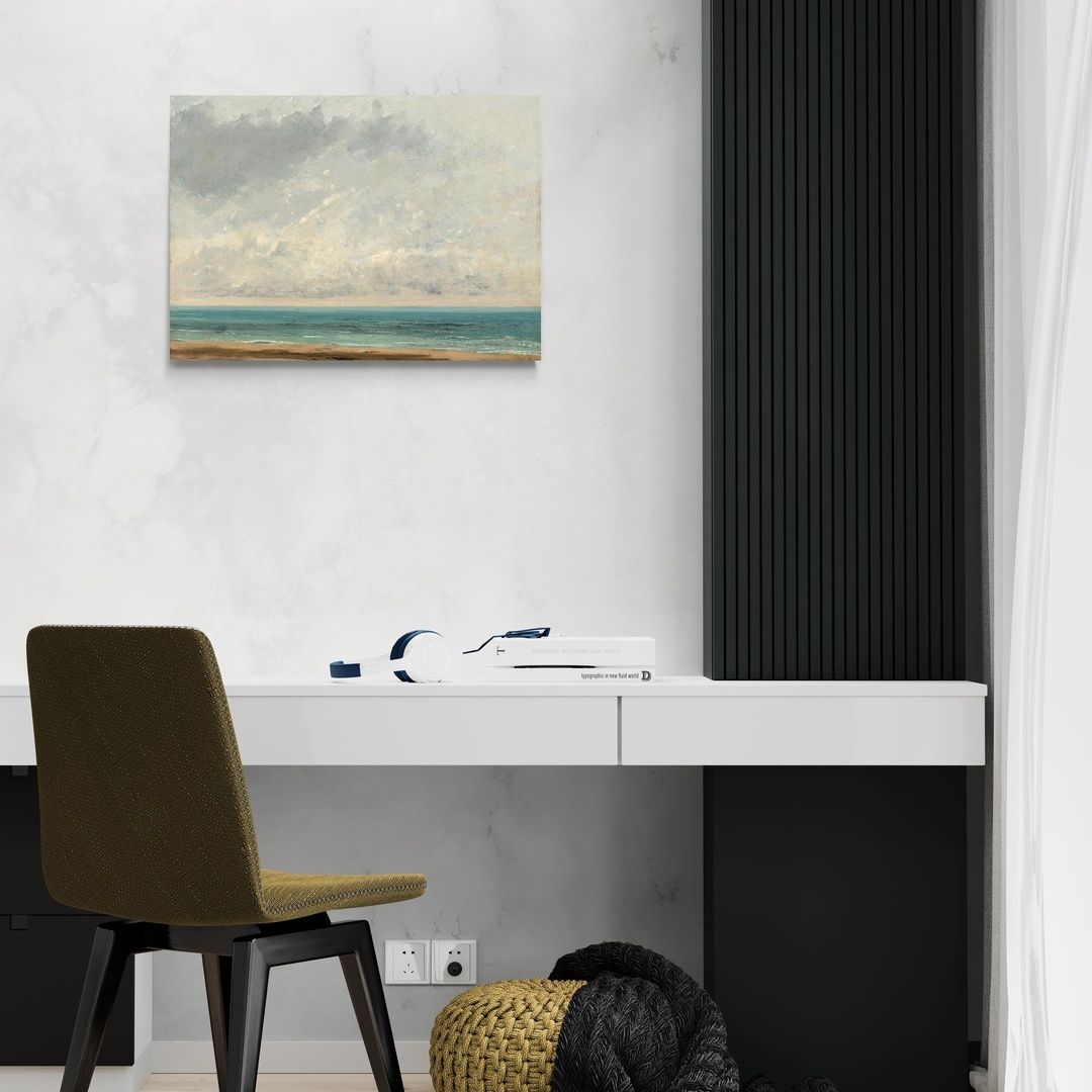 Mare Calmo - Gustave Courbet Gustave Courbet scena-2-70x50-senza