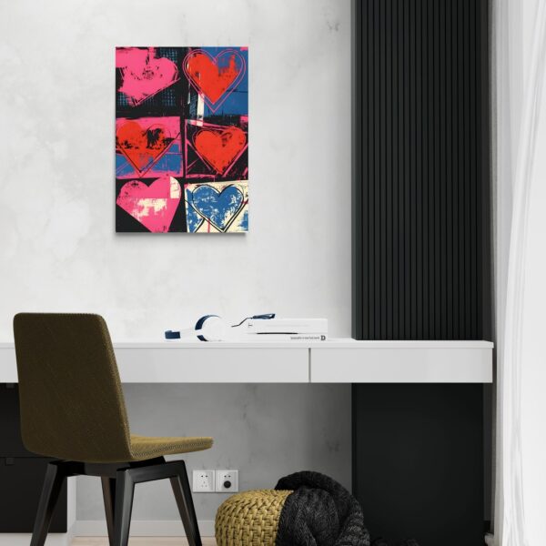Cuori Vibranti: Un Omaggio alla Pop Art scena-2-50x70-senza