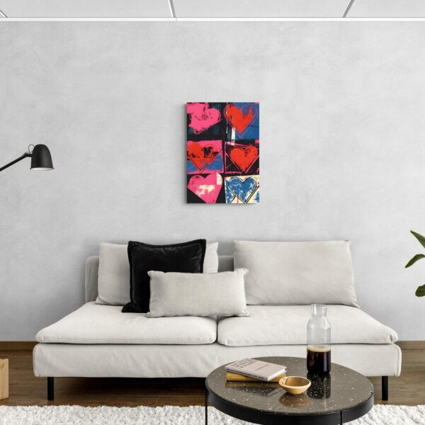 Cuori Vibranti: Un Omaggio alla Pop Art scena-3-50x70-senza