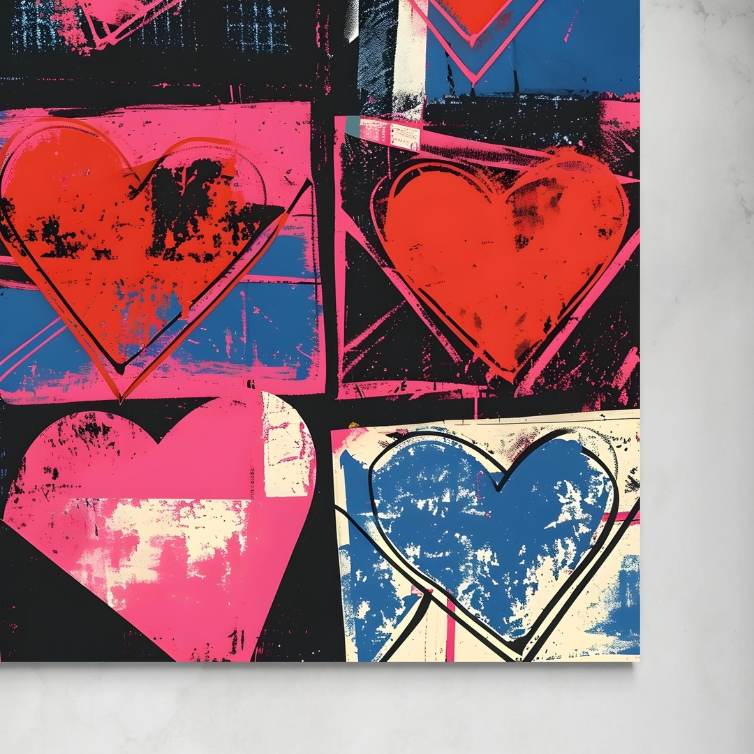 cuori-stile-pop-art-senza.jpg Cuori Vibranti: Un Omaggio alla Pop Art senza