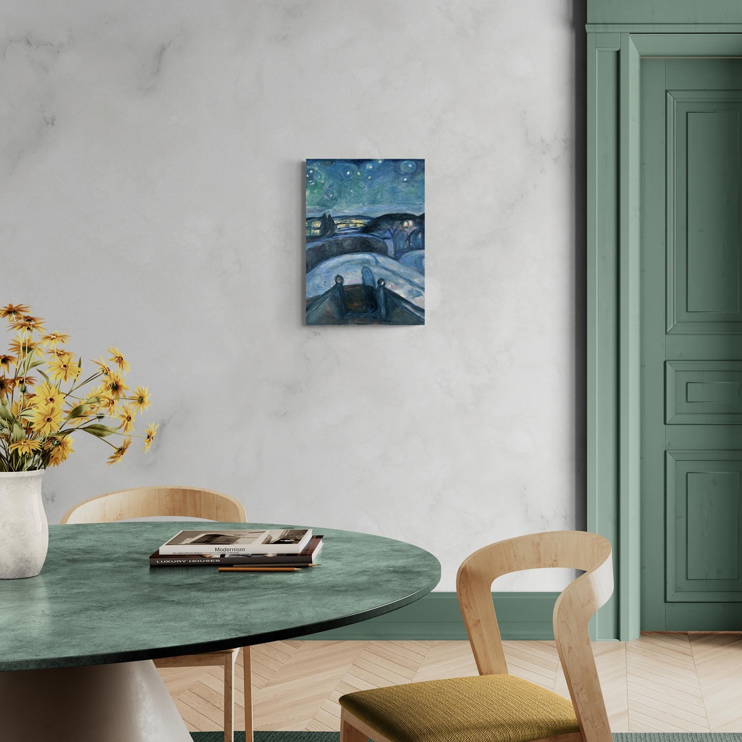 Starry Night - Edvard Munch Edvard Munch scena-1-50x70-senza