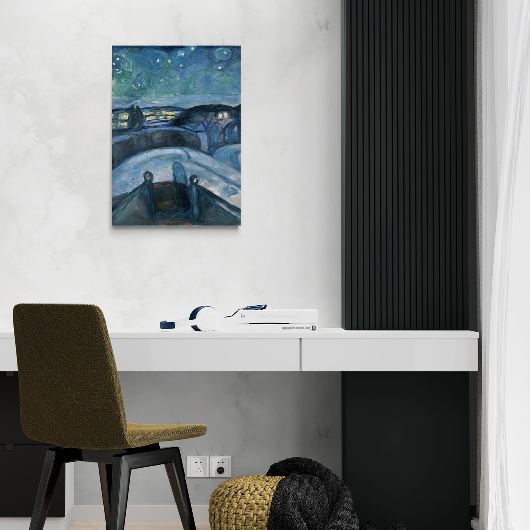 Starry Night - Edvard Munch Edvard Munch scena-2-50x70-senza