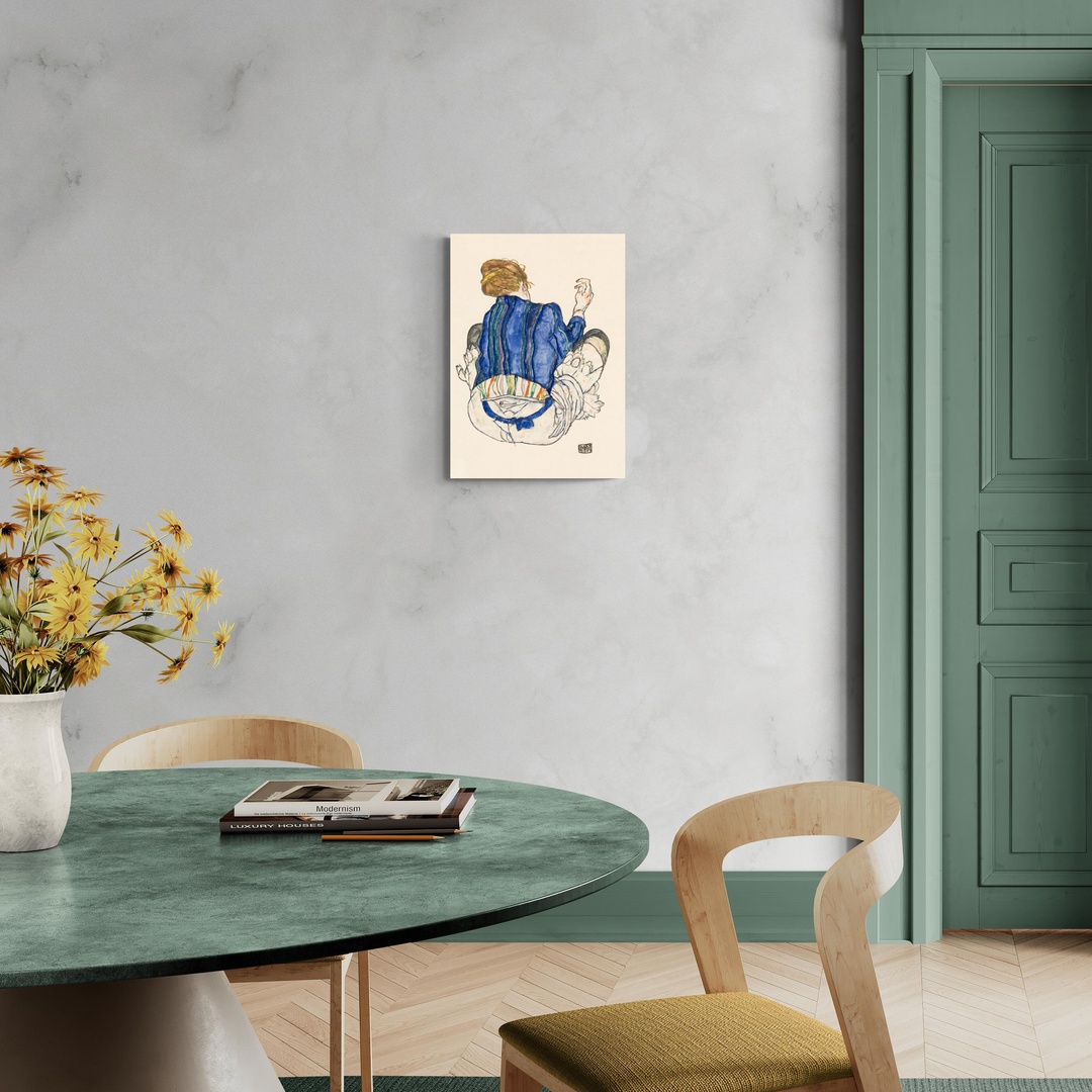 Donna seduta - Egon Schiele Egon Schiele scena-1-50x70-senza