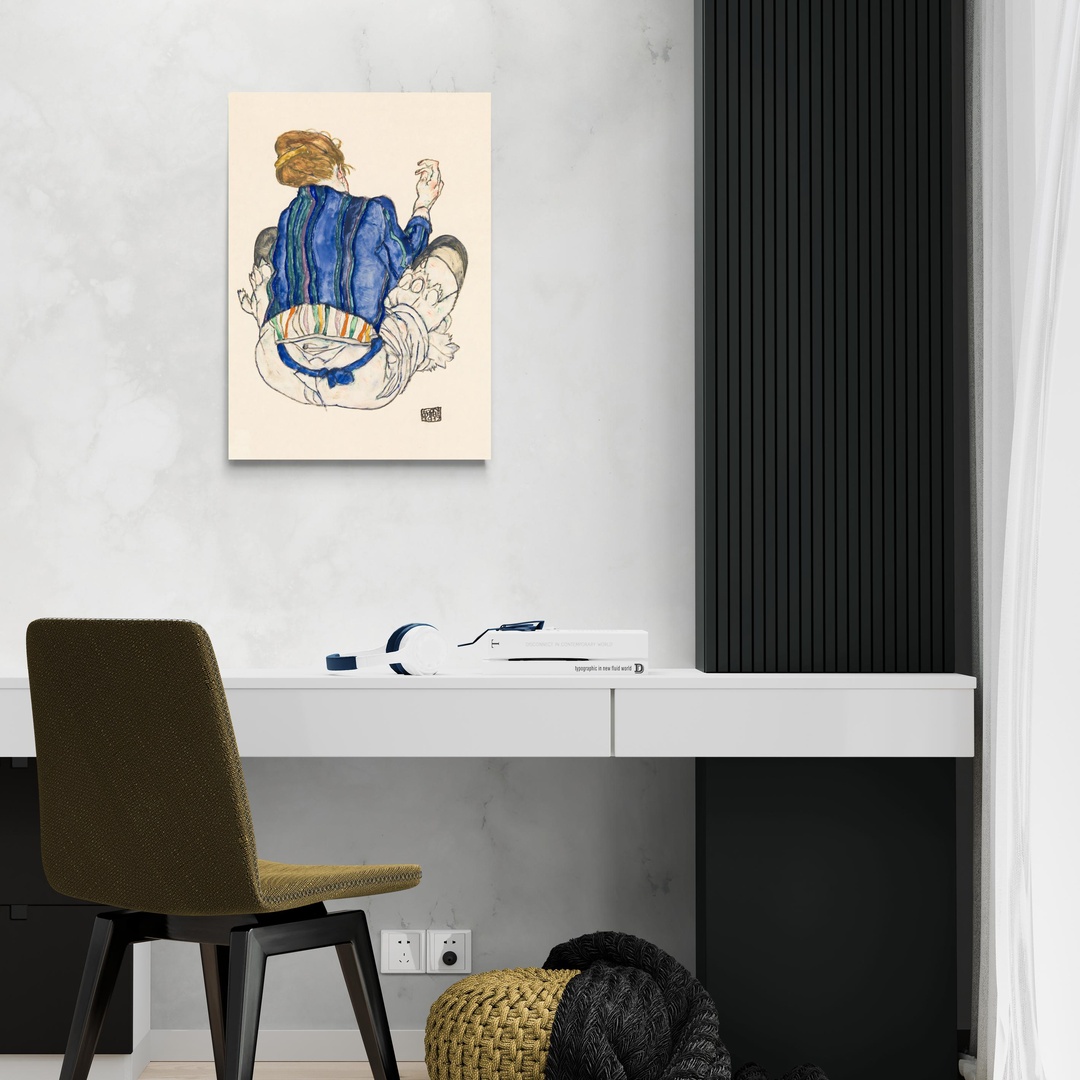 Donna seduta - Egon Schiele Egon Schiele scena-2-50x70-senza