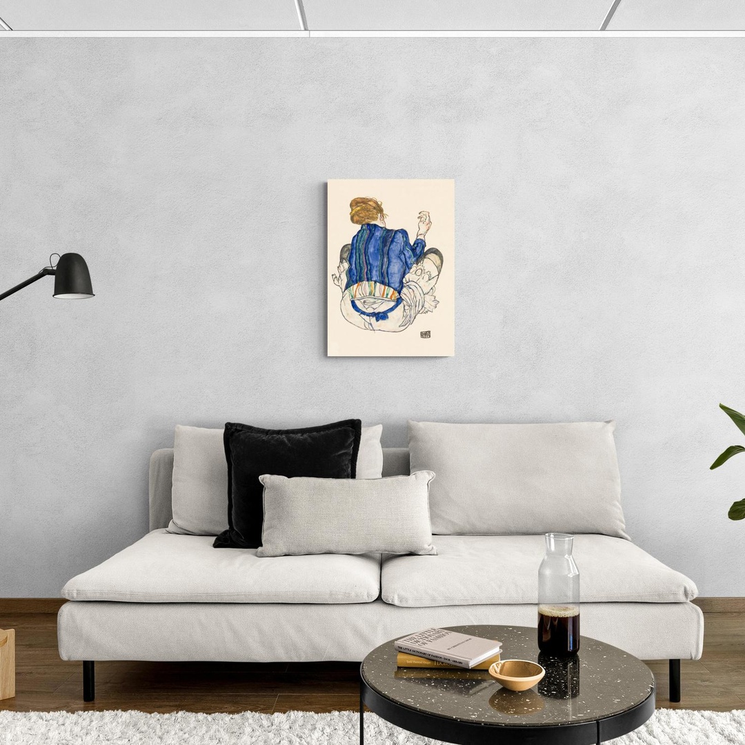 Donna seduta - Egon Schiele Egon Schiele scena-3-50x70-senza