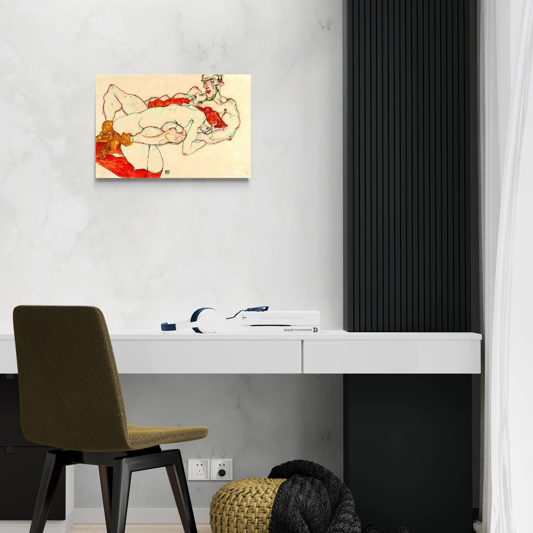 Lovers - Egon Schiele Egon Schiele scena-2-60x40-senza