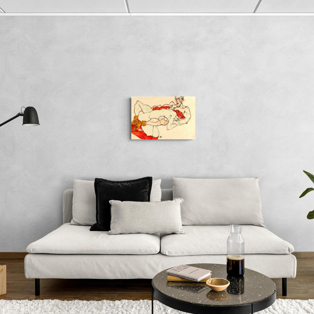 Lovers - Egon Schiele Egon Schiele scena-3-60x40-senza