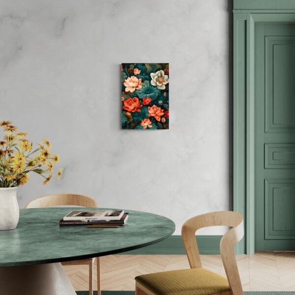 Armonie di Fiori: Loto Arancio e Bianco scena-1-50x70-senza