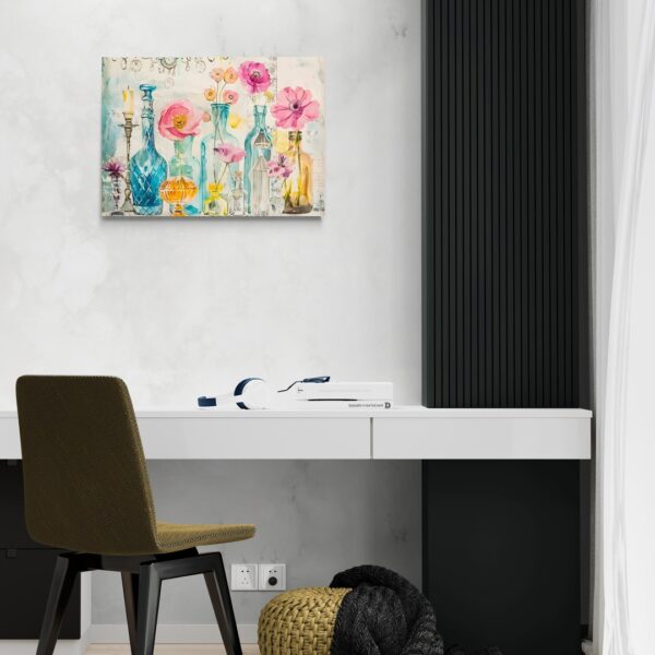 Eleganza Fiorita e Bottiglie Colorate scena-2-70x50-senza