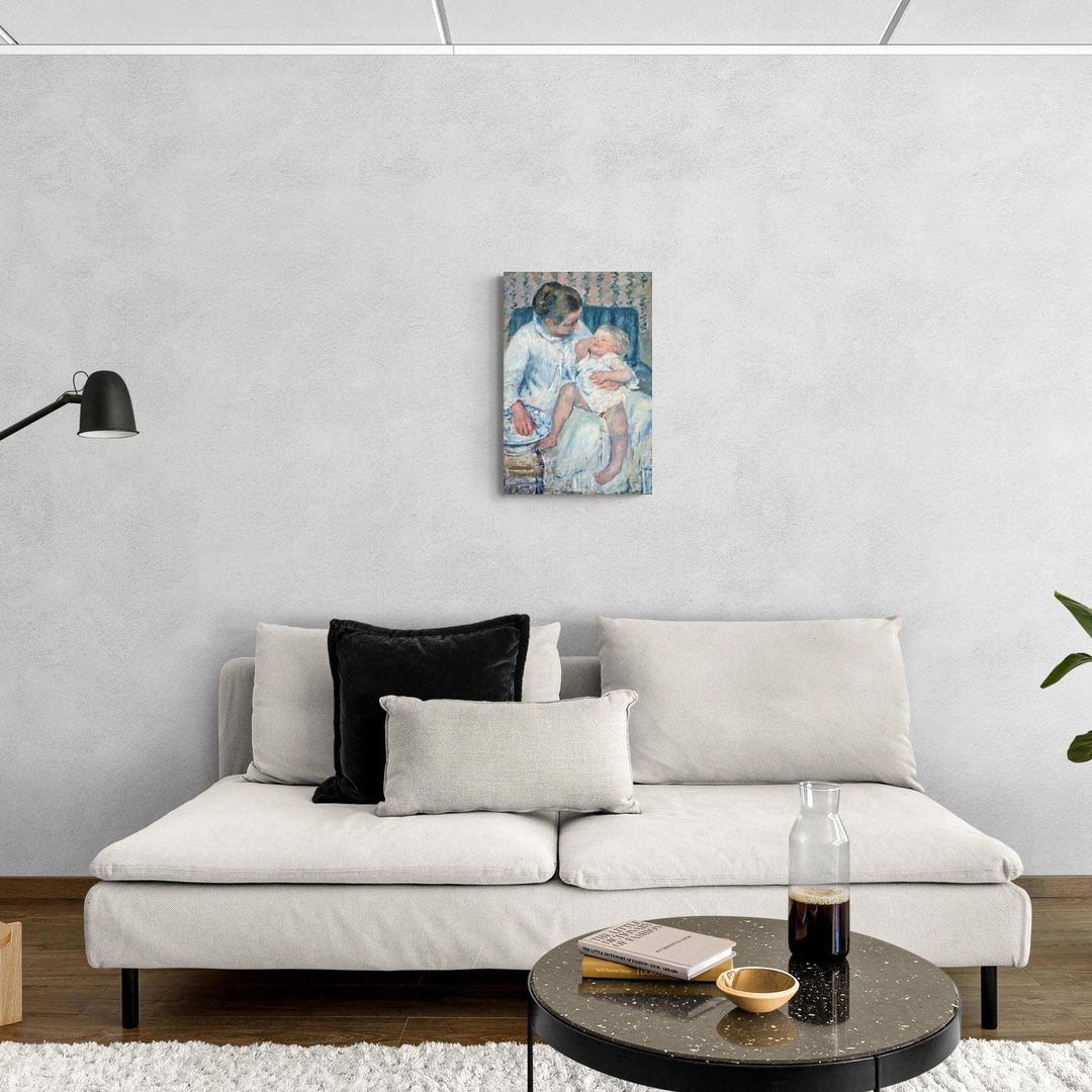 Mother About to Wash her Sleepy Child - Mary Cassatt Mary Cassatt scena-3-40x60-senza