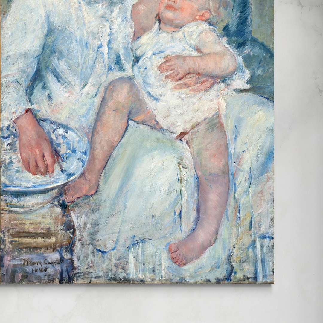 Mother About to Wash her Sleepy Child - Mary Cassatt Mary Cassatt senza