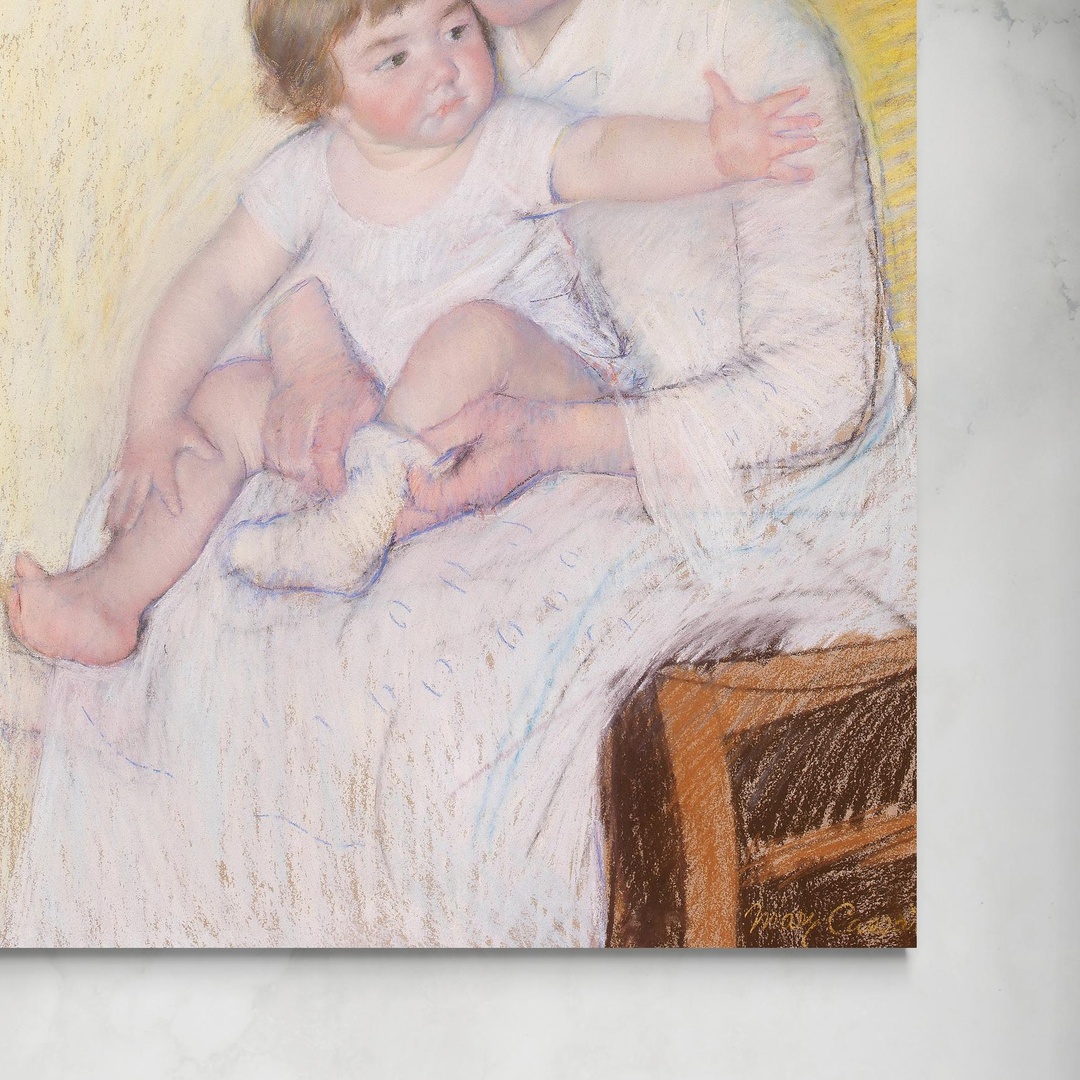 The Stocking - Mary Cassatt Mary Cassatt senza