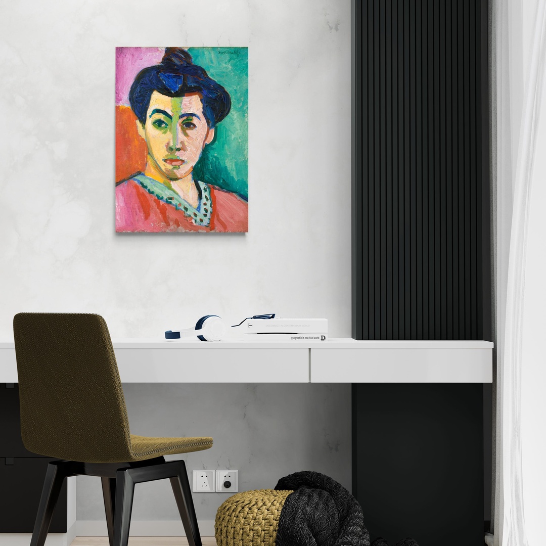 Portrait of Madame Matisse (The Green Line) - Matisse Henri Matisse scena-2-50x70-senza