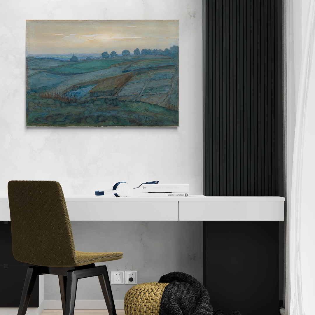 Landscape near Arnhem - Mondrian Piet Mondrian scena-2-100x70-senza