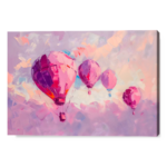 Sogni in Volo: Mongolfiere Rosa nel Cielo