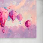Sogni in Volo: Mongolfiere Rosa nel Cielo senza